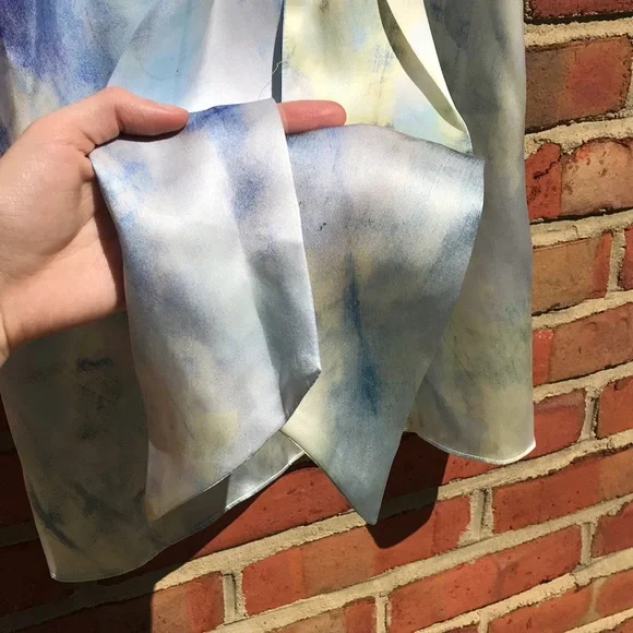 Revolve Generation Love Kaylee Printed Silk Blouse - Picture 14 of 16